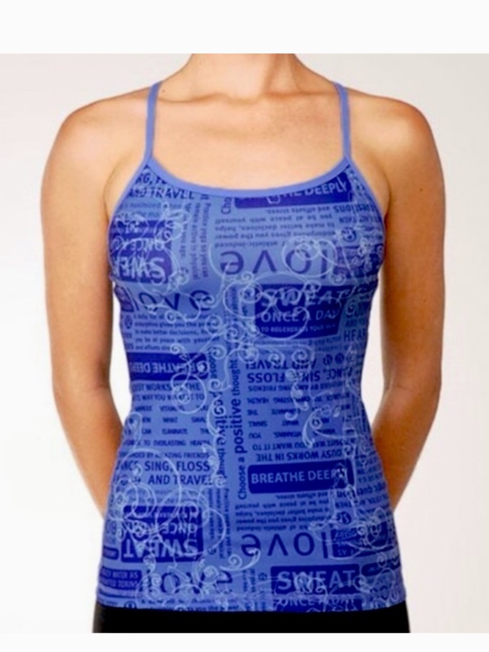 Lululemon Manifesto Print Power Y Tank Sz 6